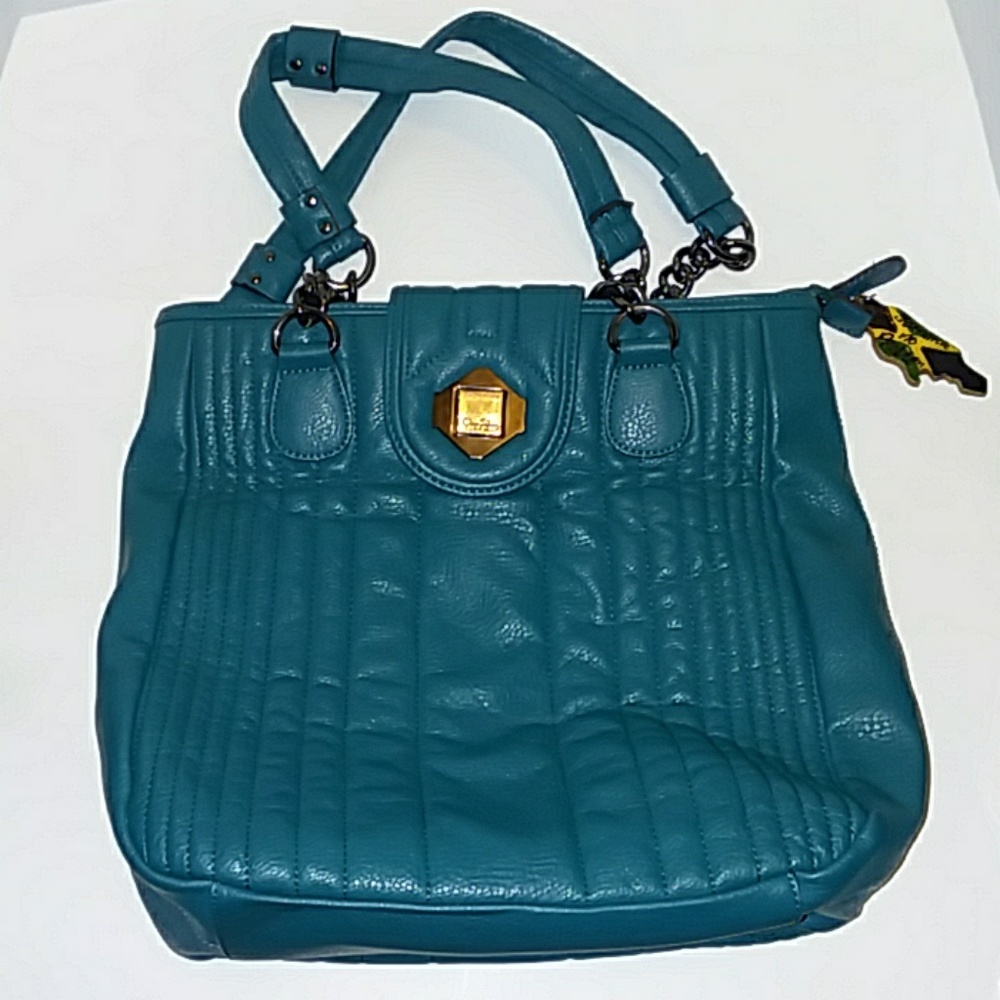 Green leather purse